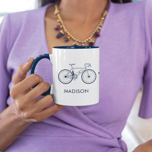 Personalized E Bike Makes Me Happy Gag Cyclist Mug