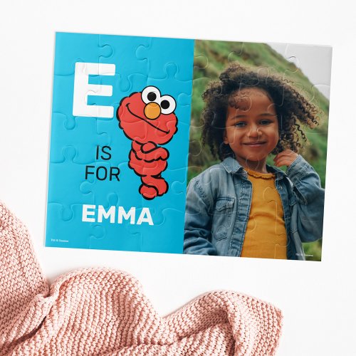 Personalized E is for Elmo  Photo Jigsaw Puzzle