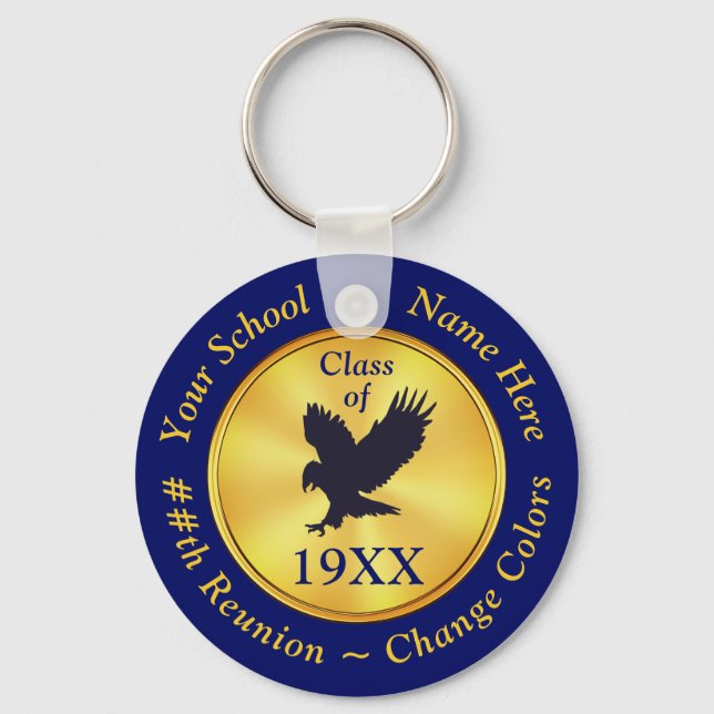 Personalized EAGLE, Class Reunion Party Favors,  Keychain (Front)