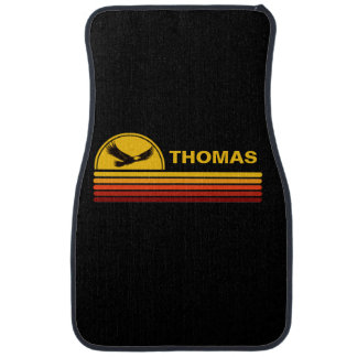 Personalized Eagle Fly Yellow Orange Retro Sunset Car Floor Mat