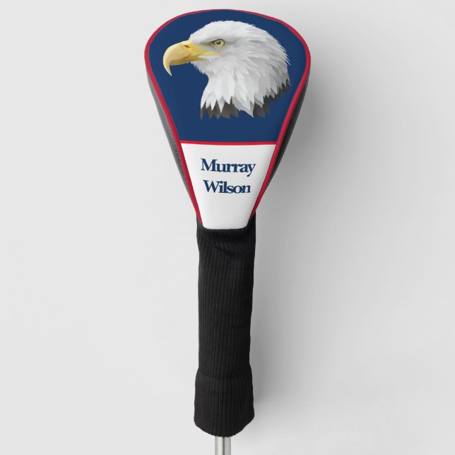 Personalized Eagle Golf Head Cover (Front)