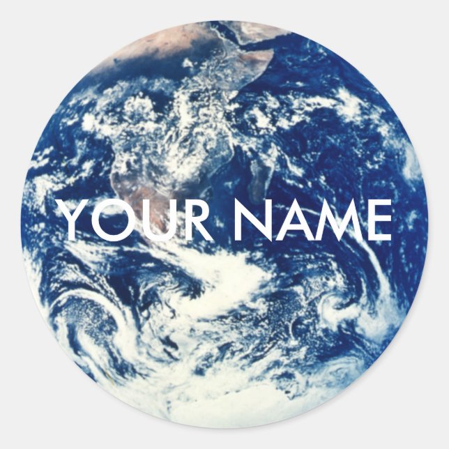 Personalized Earth Sticker (Front)