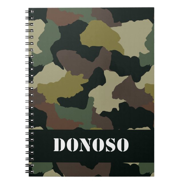 Personalized Earth Tone Camo Journal (Front)