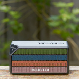 Personalized Earthy Color Stripes Bluetooth Speaker