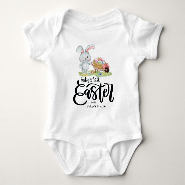Personalized Easter Baby Gift -Baby's First Easter Bodysuit (Front)