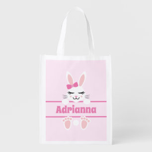 Personalized Easter Basket Egg Hunt Bag for Girls