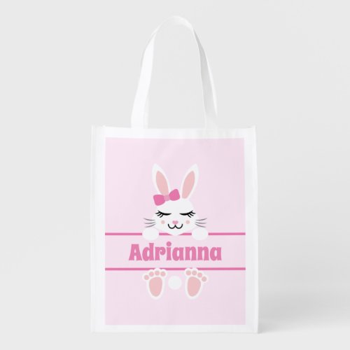 Personalized Easter Basket Egg Hunt Bag for Girls