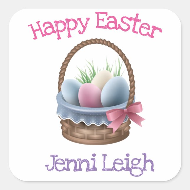 Personalized Easter Basket Stickers (Front)