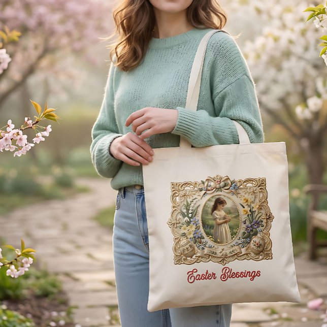 Personalized Easter Blessings Tote Bag (Creator Uploaded)