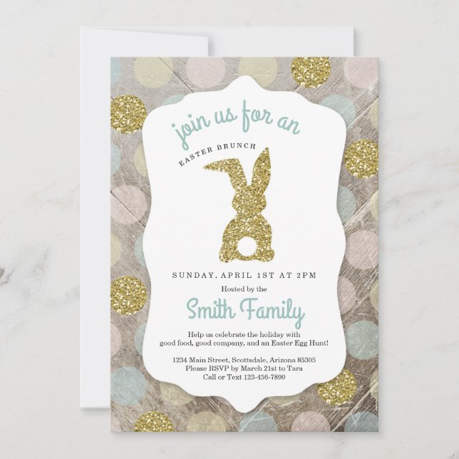 Personalized Easter Brunch / Easter Egg Hunt Invitation (Front)