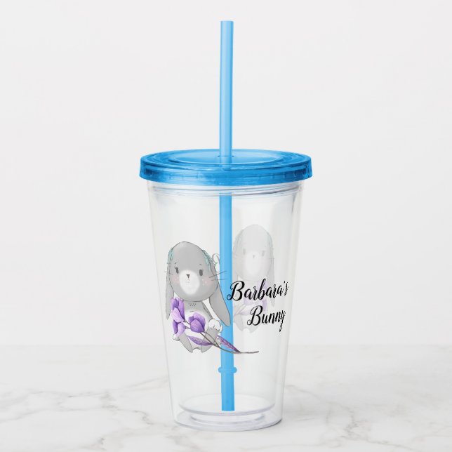 Personalized Easter Bunny Acrylic Tumbler (Front)