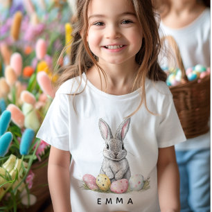 Personalized Easter Bunny Custom Name Baby T-Shirt