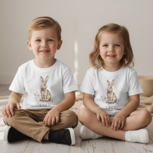 Personalized Easter Bunny Custom Name  Baby T-Shirt