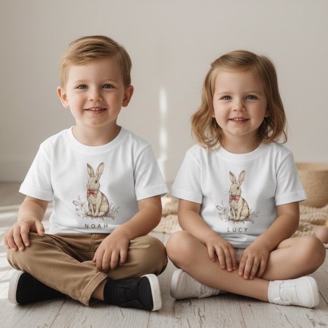 Personalized Easter Bunny Custom Name  Baby T-Shirt (Creator Uploaded)