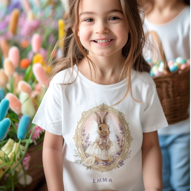 Personalized Easter Bunny Custom Name Baby T-Shirt (Creator Uploaded)