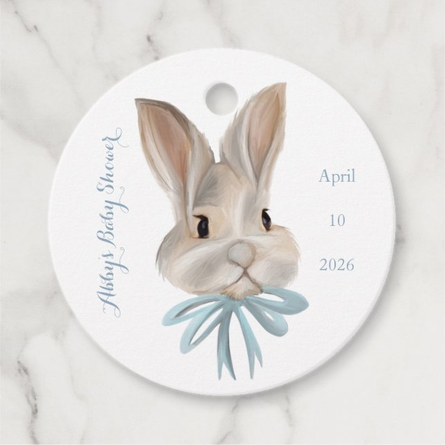 Personalized Easter Bunny Gift Tag (Front)