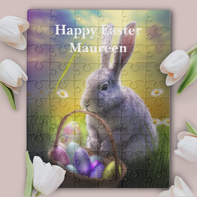 Personalized Easter Bunny Jigsaw Puzzle (Creator Uploaded)