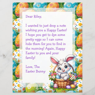Personalized Easter Bunny Letter for Kids