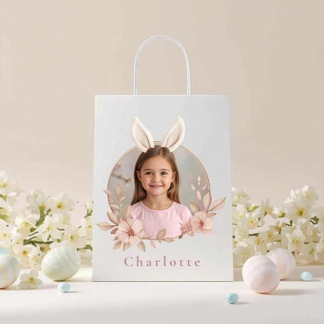 Personalized Easter Bunny Photo Gift Bag (Creator Uploaded)