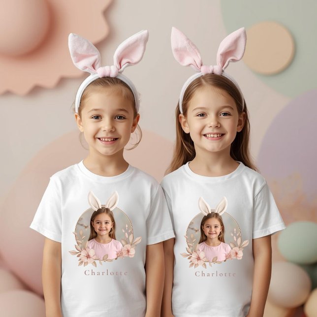 Personalized Easter Bunny Photo Kids T-Shirt (Creator Uploaded)
