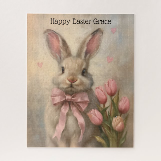 Personalized Easter Bunny Puzzle (Vertical)