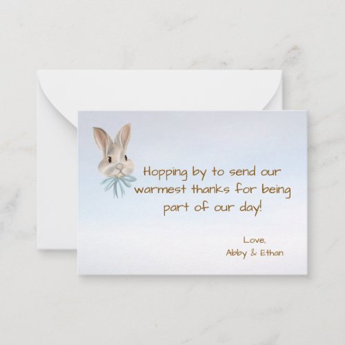 Personalized Easter Bunny Thank You Card