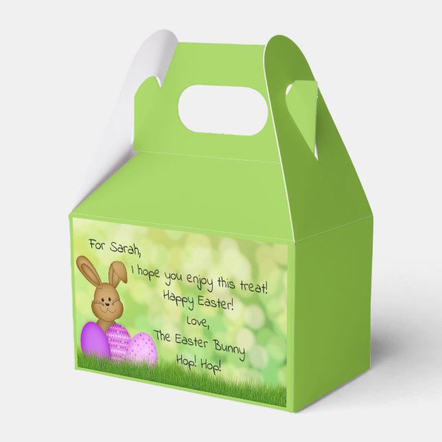 Personalized Easter Bunny to Kids Favor Box (Front Side)