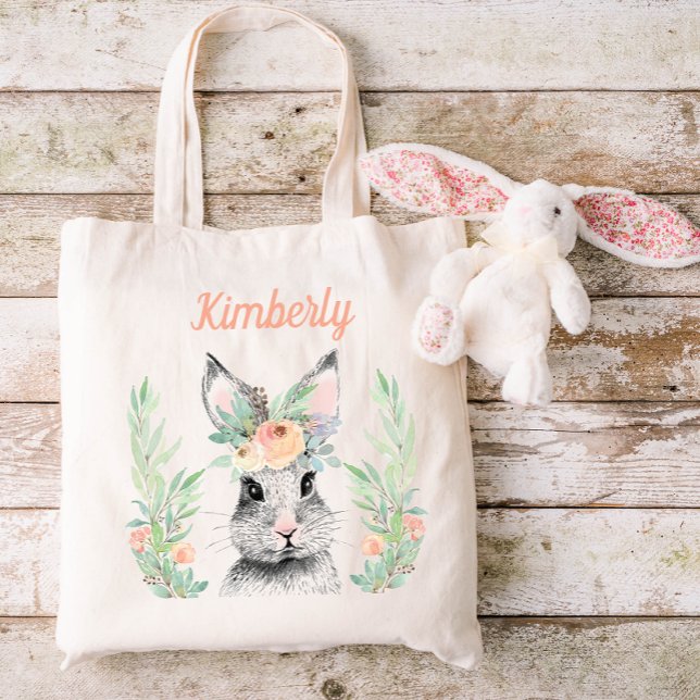 Personalized Easter Bunny Tote Bag (Creator Uploaded)