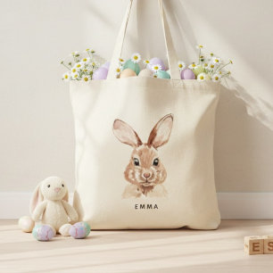 Personalized Easter Bunny with Name  Tote Bag