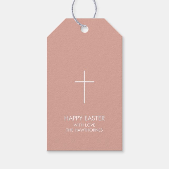 Personalized Easter Cross Gift Tags (Front)