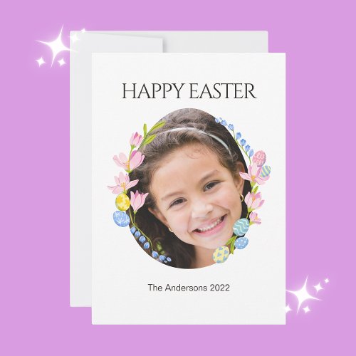 Personalized Easter Egg Photo Easter Card