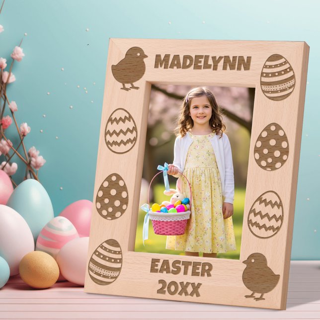 Personalized Easter Eggs & Baby Chicks Engraved Frames (Creator Uploaded)
