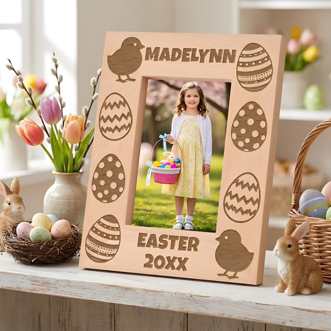 Personalized Easter Eggs & Baby Chicks Engraved Frames (Creator Uploaded)