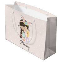 Personalized Easter Gift Bag Bunny Ears Girl Asian