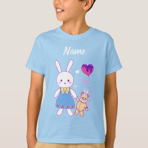 Personalized Easter Gift Bunny  Teddy Bear custom T_Shirt