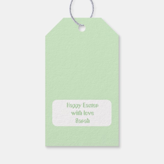 Personalized Easter Gift Tags - Custom Message (Back)