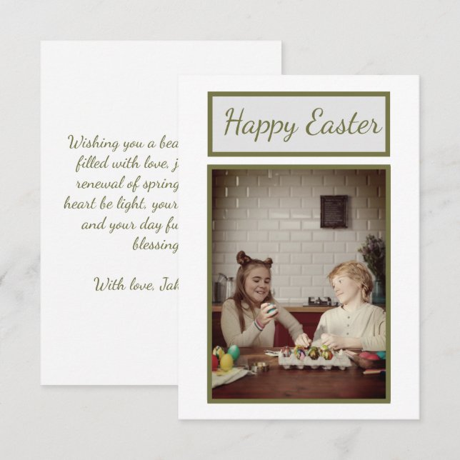 Personalized Easter Greeting Card – Add Your Wish (Front/Back)
