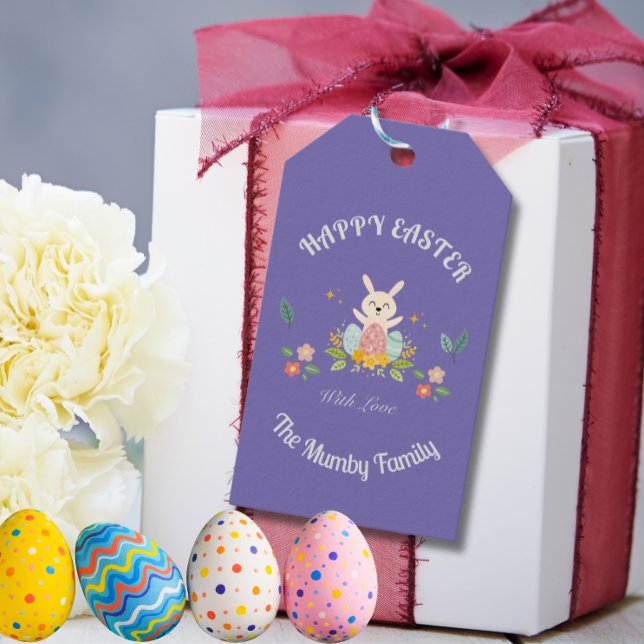Personalized Easter Holiday Gift Tag (Celebrate in style with our bespoke Easter gift tag! Crafted with love, each embodies spring joy.)