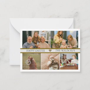 Personalized Easter Joy: Custom Photo & Text  Note Card