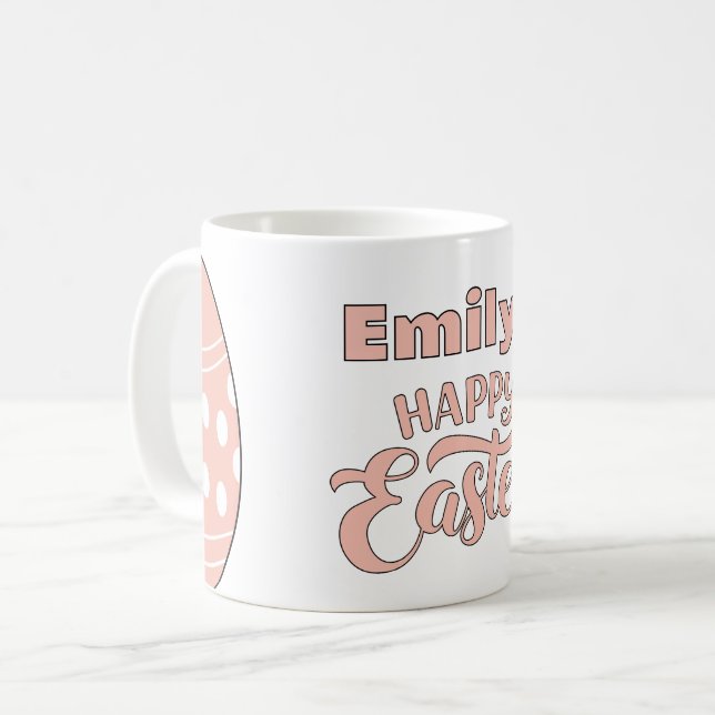 Personalized Easter Mug | Custom “Happy Easter (Front Left)
