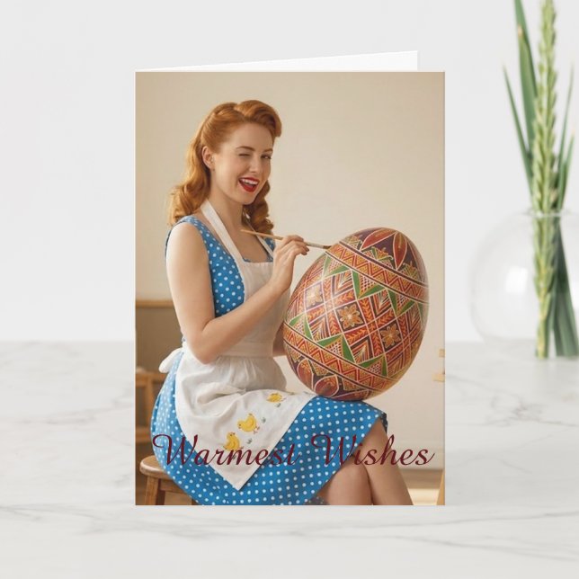 Personalized Easter Retro Artist Card (Front)