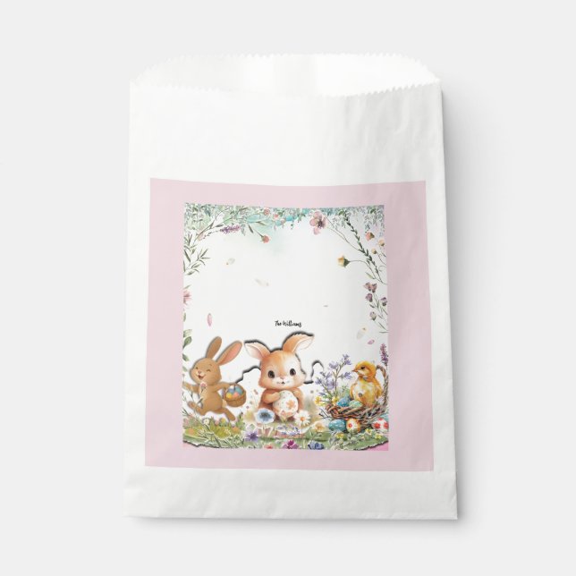 Personalized Easter Stickers Favor Bag (Front)