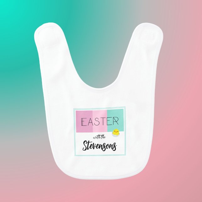 Personalized 'Easter stripes' baby  Baby Bib (Creator Uploaded)