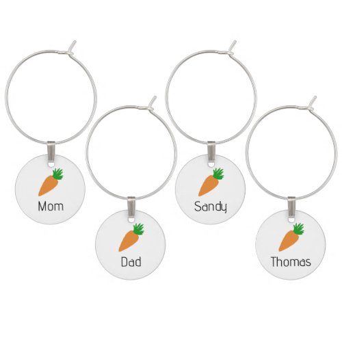 Personalized Easter Wine Charm Set