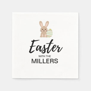 Personalized Easter "with the family" Napkins