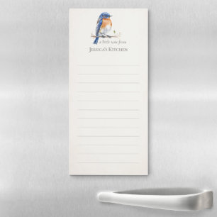 Personalized Eastern Bluebird Magnetic Notepad
