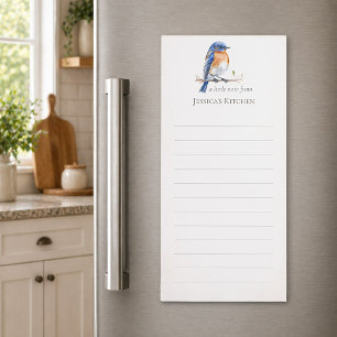 Personalized Eastern Bluebird Magnetic Notepad