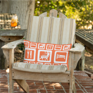 Personalized Eat Sleep Hunt Orange Pillow