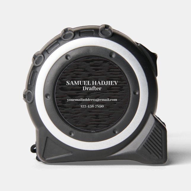 Personalized Ebony Tape Measure (Front)