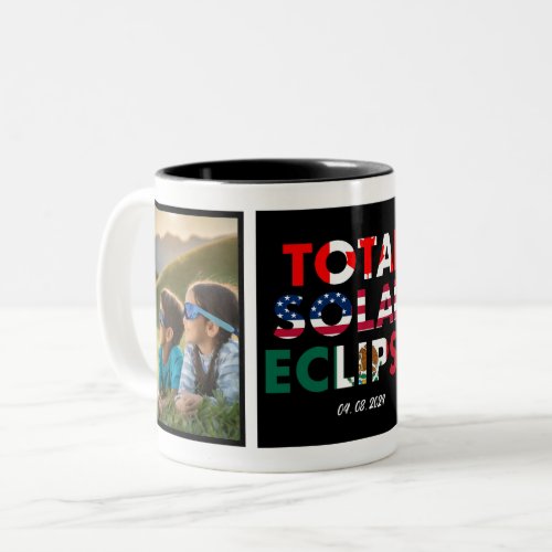 Personalized Eclipse Photo Two_Tone Coffee Mug